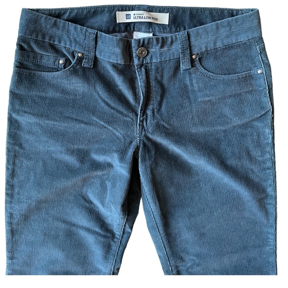 Gap Vintage Straight Ultra Low Rise Cords Teal Blue - Picture 3 of 12
